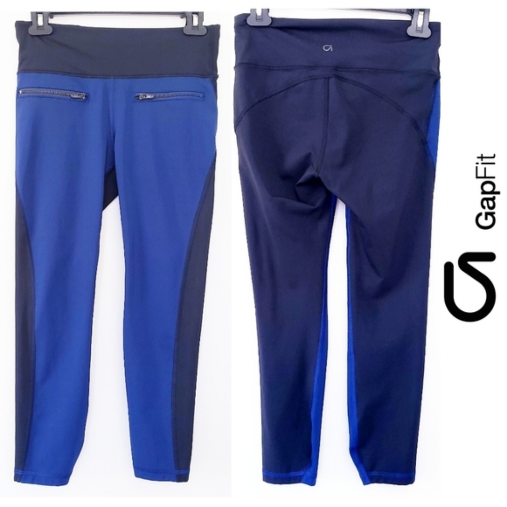 GAP fit Navy & Black Sculpt Crop Leggings